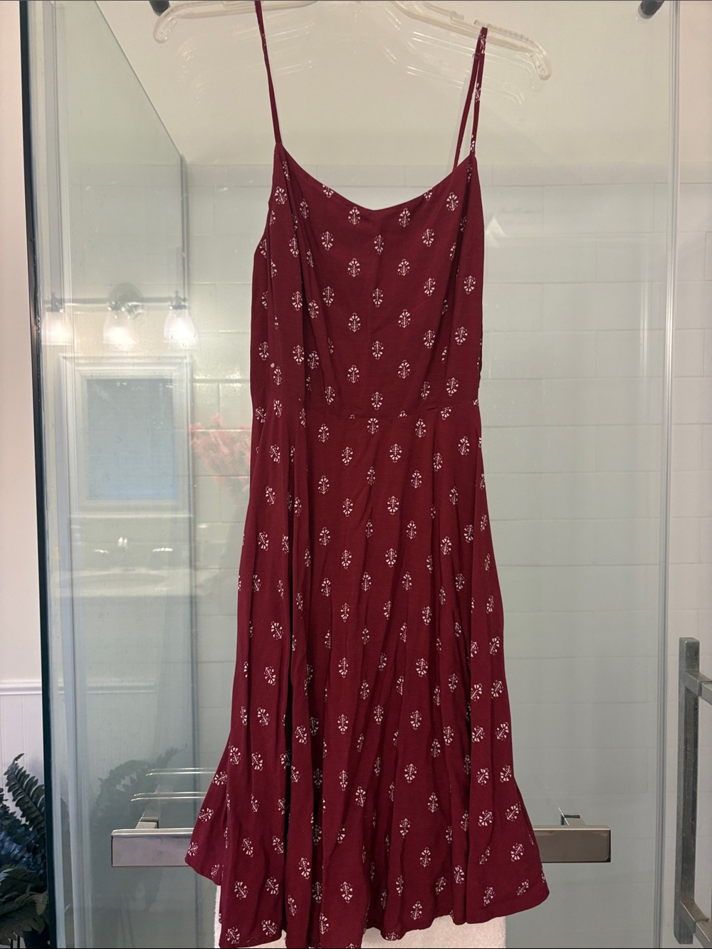 Old Navy Burgundy Floral Midi Sundress
